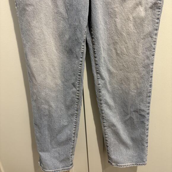 Light Wash Loose Jeans Womens 14 Blue Regular High Rise 90s Straight Denim Relax - Picture 5 of 13